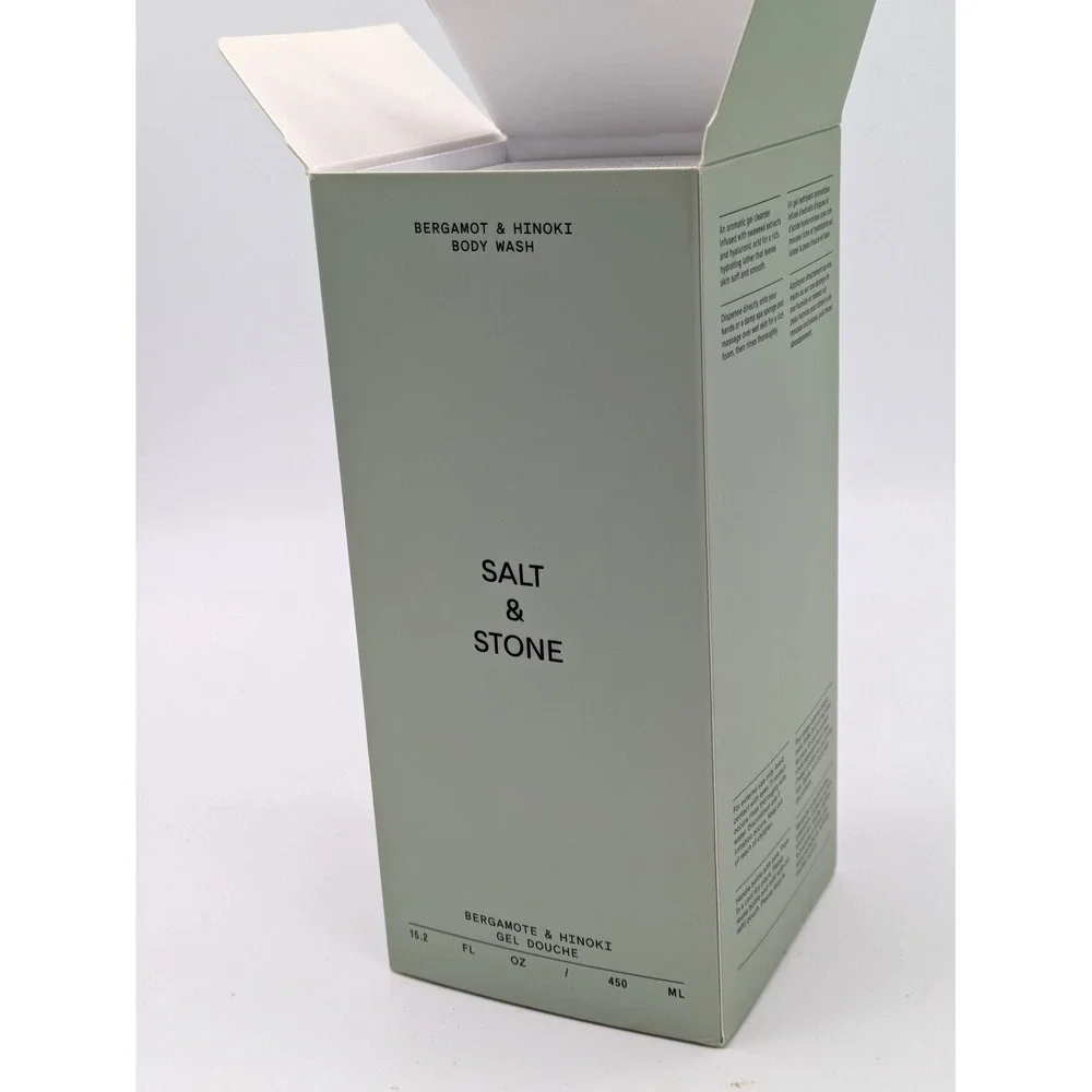 Salt & Stone Bergamot & Hinoki Body Wash 15.2 oz 450mL New in Box